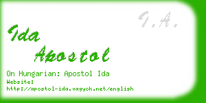 ida apostol business card